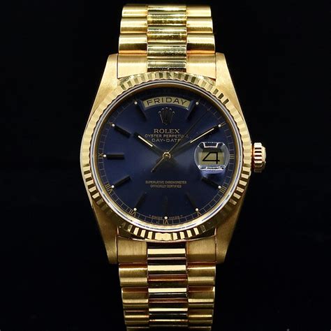 rolex day date 18238 blue dial